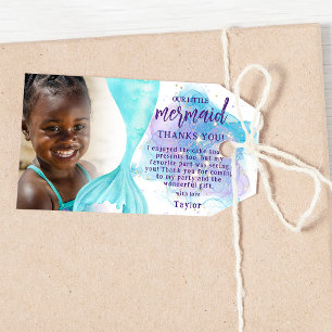 Étiquettes-cadeau Notre petite fête d'anniversaire photo avec la Pet