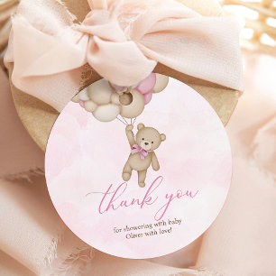 Étiquettes Cadeau Nous Pouvons à Peine Attendre Baby Shower Rose Mer