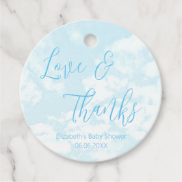 Étiquettes Cadeau Nous sommes sur le Baby shower Cloud Nine