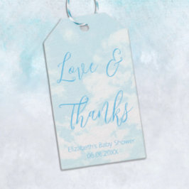 Étiquettes-cadeau Nous sommes sur le Baby shower Cloud Nine