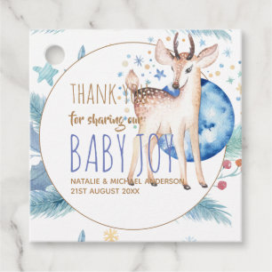 Étiquettes Cadeau Nouveau bébé photo Merci Cartes Budget moderne