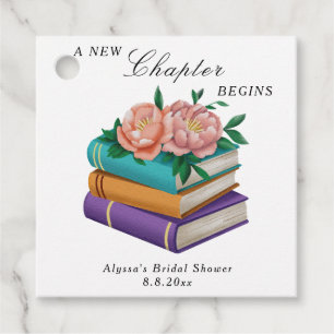 Étiquettes Cadeau Nouveau chapitre commence Floral Fête de mariage