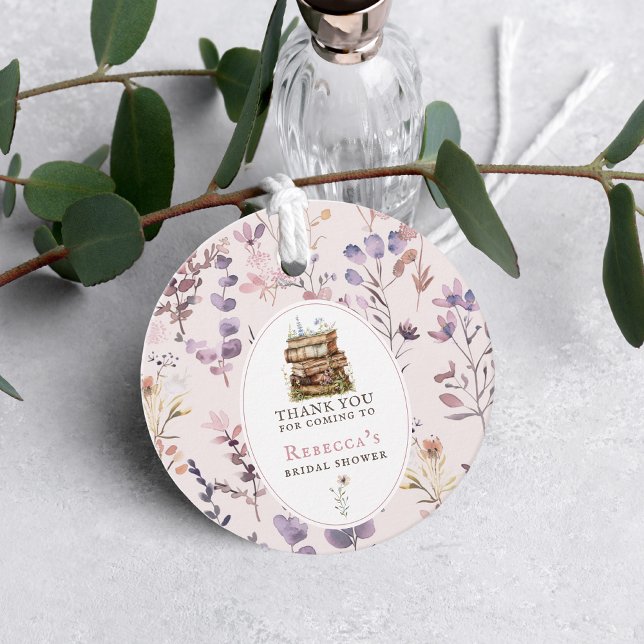 Étiquettes Cadeau Nouveau chapitre douche de mariée aquarelle, fleur (Créateur téléchargé)