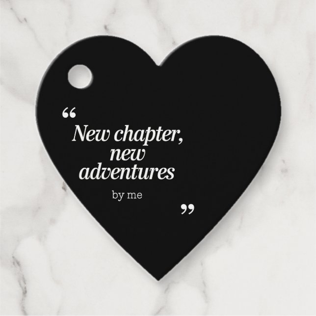 Étiquettes Cadeau Nouveau chapitre, New Adventures Design by Me (Devant)