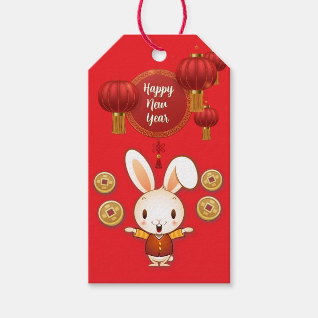 Étiquettes-cadeau Nouvel an Chinois (Devant)