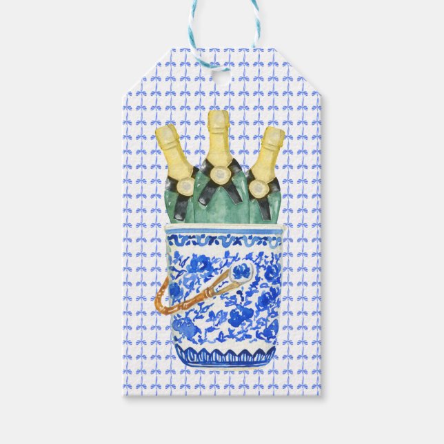 Étiquettes-cadeau Nouvel an seau glacé Chinoiserie Grandmillentenair (Devant)