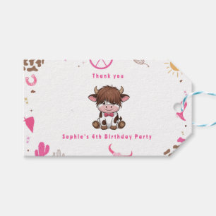 Étiquettes-cadeau Nouvel anniversaire à la vache royale