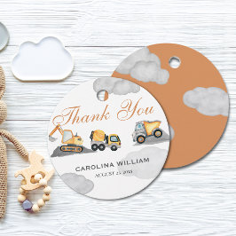 Étiquettes Cadeau Nuages bébé en construction baby shower