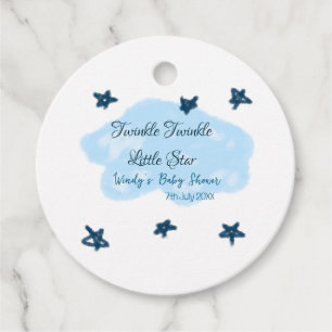 Étiquettes Cadeau Nuages bleus scintillant Twinkle Little Star bébé 