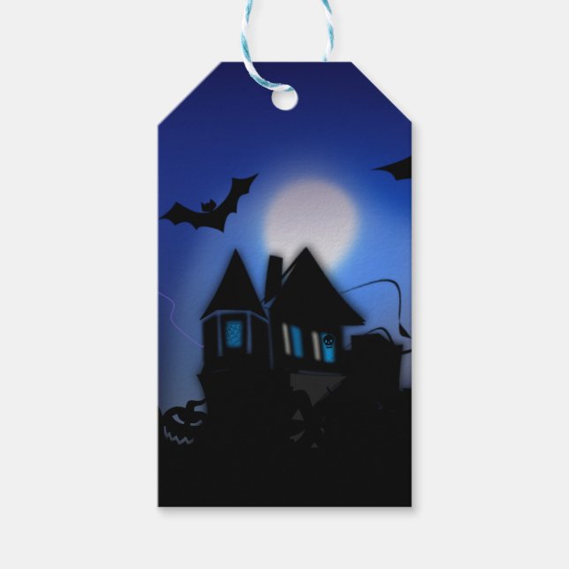 Étiquettes-cadeau Nuit éffrayante, Halloween (Devant)