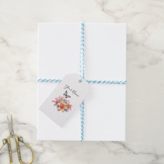 Étiquettes-cadeau Numéro de table élégant avec design floral et papi