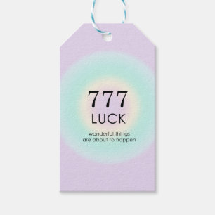 Étiquettes-cadeau Numéros d'ange Numérologie 777 Chuck