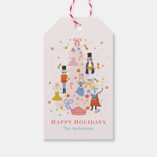 Étiquettes-cadeau Nutacker Pink Christmas Tree Holiday