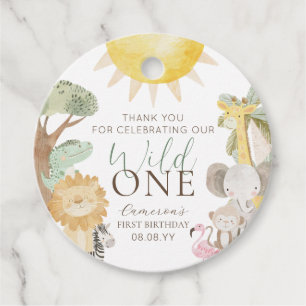 Étiquettes Cadeau Nyala Safari Animaux Wild Un Premier Anniversaire