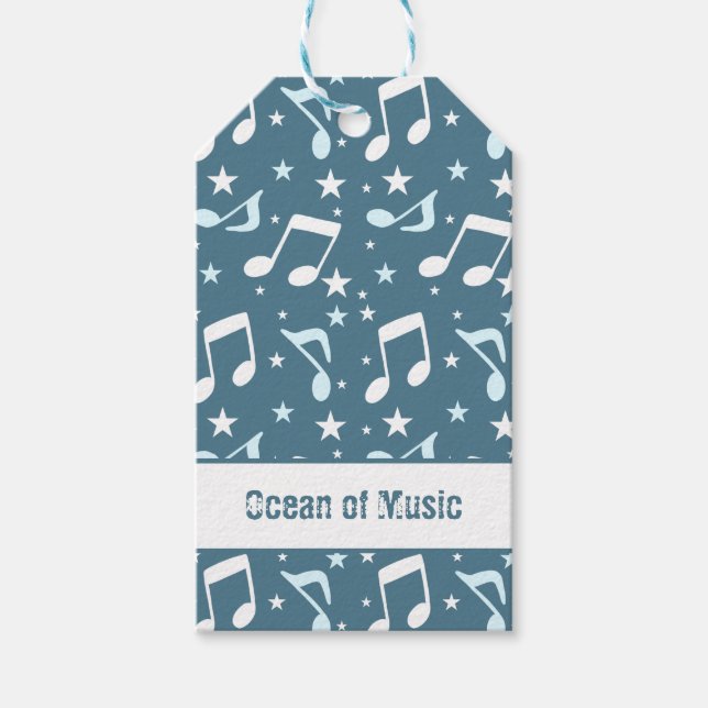 Étiquettes-cadeau Ocean of Music patterned (Devant)