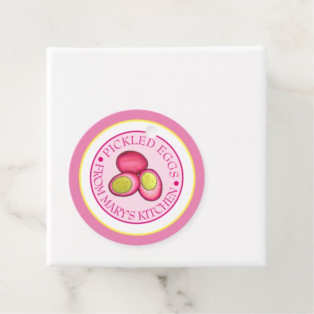 Étiquettes Cadeau Oeufs De betterave rouge cuits à l'étouffée, canal (En situation)