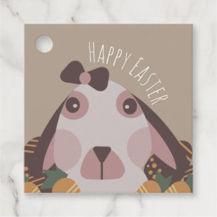 Étiquettes Cadeau Œufs de Pâques Chocolat Lapin Carottes