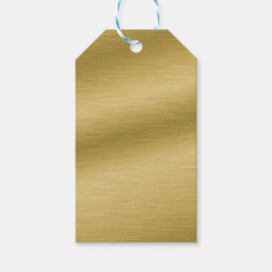 Étiquettes-cadeau Oeuvre élégante en or brossé Faux