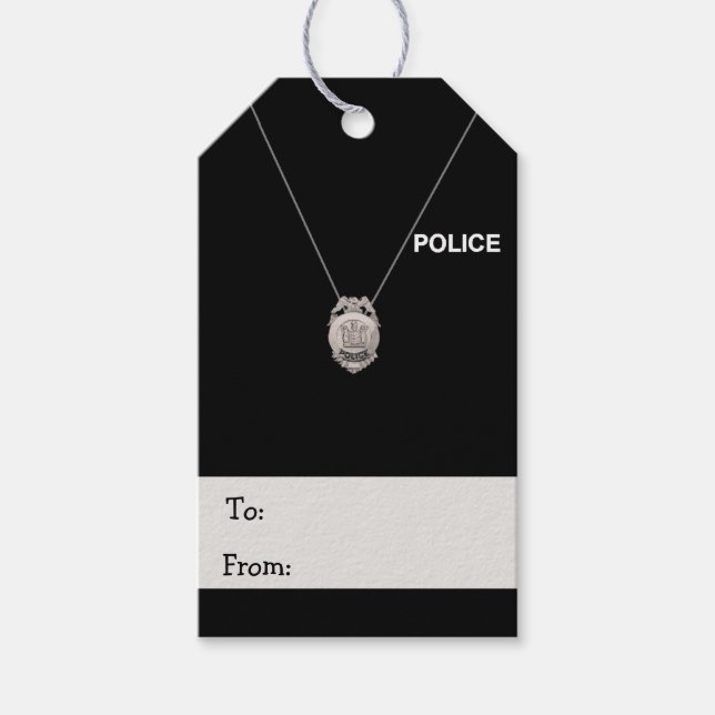Étiquettes-cadeau Officier de police (Devant)