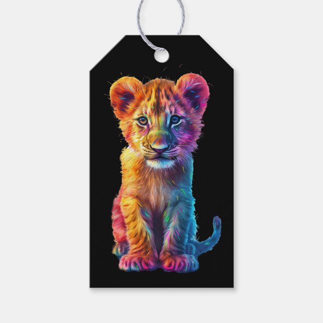 Étiquettes-cadeau Oh Baby Big Cat Cub (Devant)