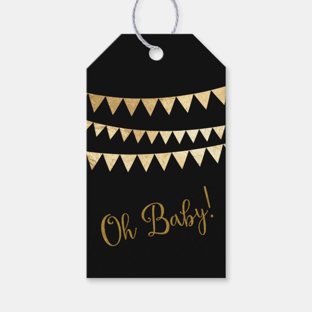 Étiquettes-cadeau Oh Baby shower bébé (Devant)