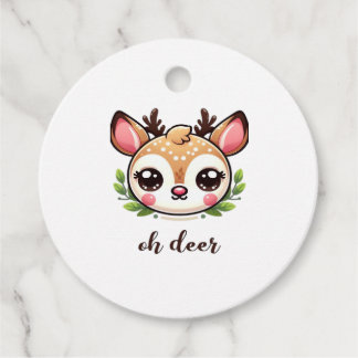 Étiquettes Cadeau Oh Cerf Cerf Mignon Design Minimaliste