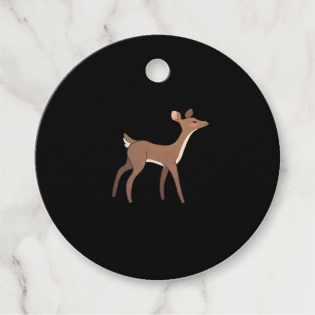 Étiquettes Cadeau Oh Deer Me Whimsical Creative Design (Devant)