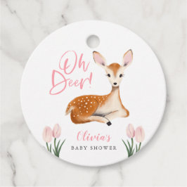 Étiquettes Cadeau Oh Deer Rustic Spring Baby shower boisé