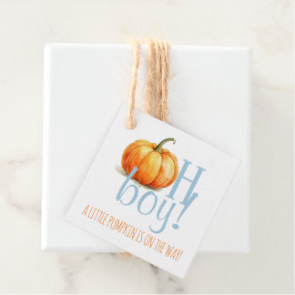 Étiquettes Cadeau Oh Garçon Petit Citrouille Garçon Fête Prénatale