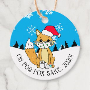 Étiquettes Cadeau Oh pour Fox Sake, 2020, Noël drôle