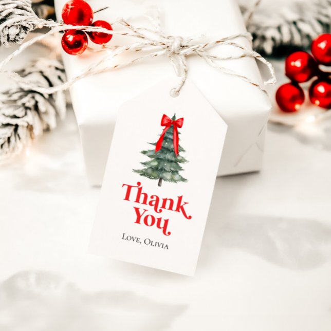 Étiquettes-cadeau Oh What Fun Christmas Tree 1er Anniversaire (Créateur téléchargé)