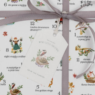 Étiquettes-cadeau Oies   12 Jours de Noël