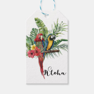 Étiquettes-cadeau Oiseaux Paradis Insulaire Floral Tropical Botaniqu