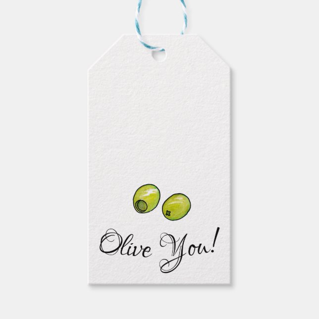 Étiquettes-cadeau Olive (Devant)