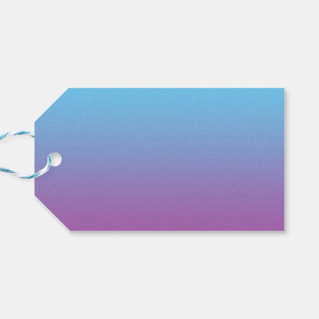 Étiquettes-cadeau Ombre bleu et violet (Dos Horizontal)
