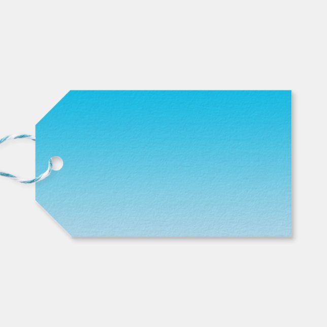 Étiquettes-cadeau Ombre bleue (Dos Horizontal)