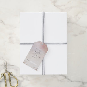 Étiquettes-cadeau Ombre Blush Rose Frosted nuptiale affichage douche