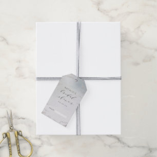 Étiquettes-cadeau Ombre Dusty Blue Frosted Bridal Display Douche