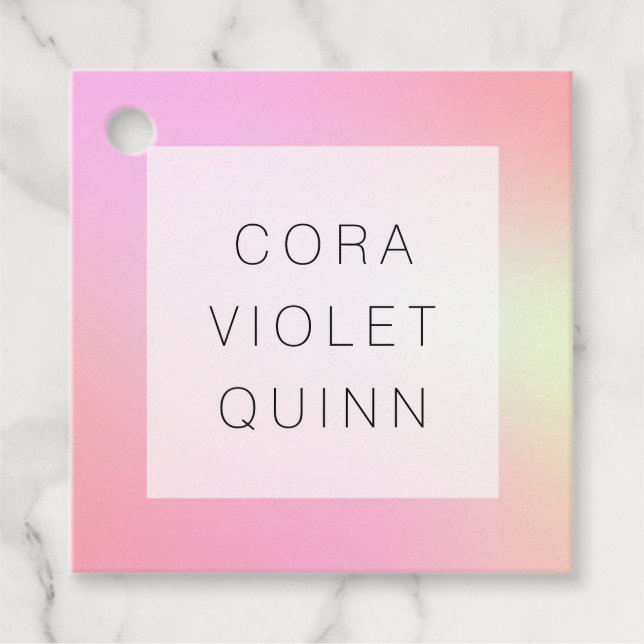 Étiquettes Cadeau Ombre holographique (Devant)