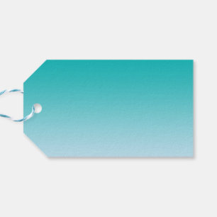 Étiquettes-cadeau Ombre turquoise