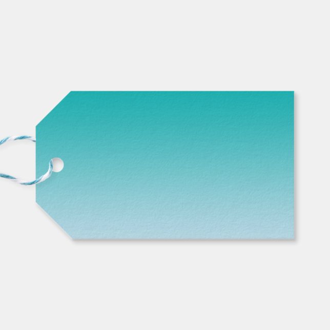 Étiquettes-cadeau Ombre turquoise (Dos Horizontal)
