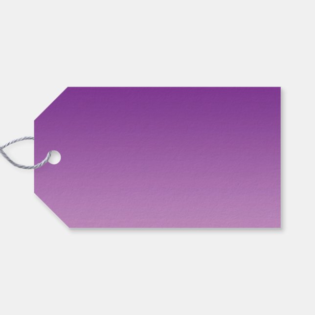 Étiquettes-cadeau Ombre violet (Dos (Horizontal))