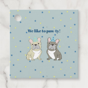 Étiquettes Cadeau On aime faire la fête !  Bouledogue français