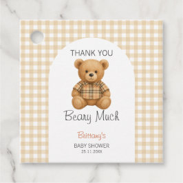 Étiquettes Cadeau On peut attendre le Baby shower Teddy