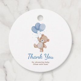 Étiquettes Cadeau On peut attendre le Merci de Baby shower