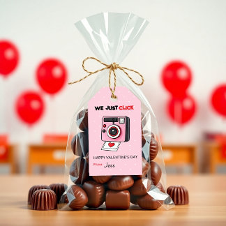 Étiquettes-cadeau On vient de cliquer sur l'appareil photo de la Sai