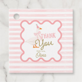 Étiquettes Cadeau One Silly Goose 1st Birthday Thank You
