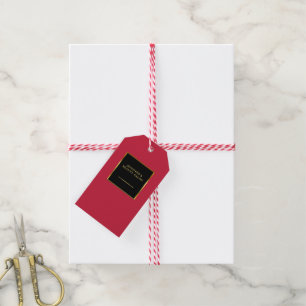 Étiquettes-cadeau Or noir cardinal rouge promotionnel professionnel