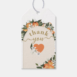 Étiquettes-cadeau Orange agrumes grenery Petit Baby shower cuite