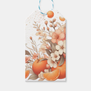 Étiquettes-cadeau Oranges Douces d'Agumes et Fleur
